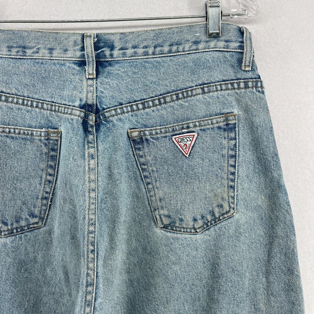 GUESS Jeans Womens 30 American Tradition Denim Cotton Tapered Ankle Blue VTG 80s